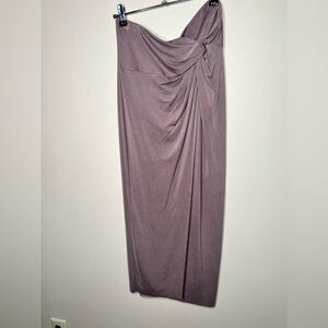 100% Modal Women’s Brown Flowy Heavy Fabric Maxi Skirt. Soft. Movement. Small